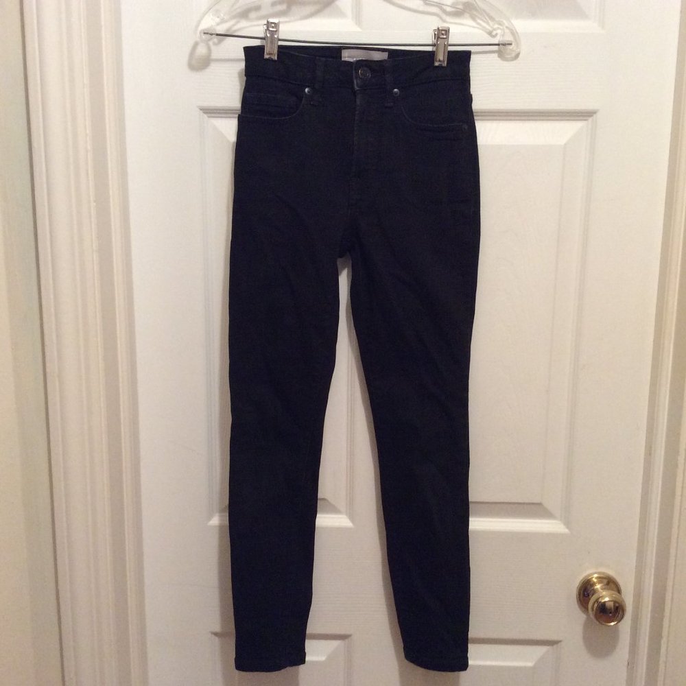 Everlane Crop Jeans 23 Black The Curvy High Rise Skinny Jean